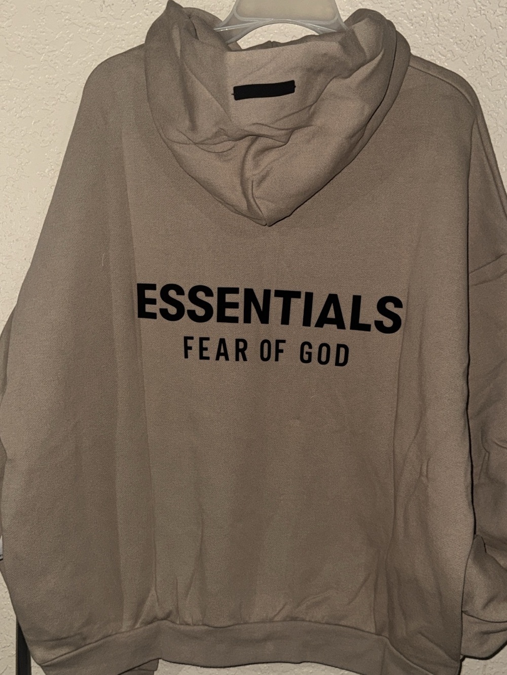 Fear of God ESSENTIALS Hoodie - Dessert Sand with Black Logo